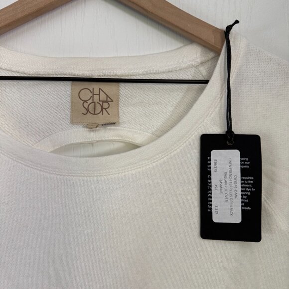 NWT - Chaser Linen French Terry Open Back Pullover - Raw Sleeve - Size Small - Picture 3 of 3